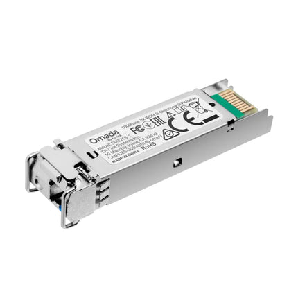 TP-Link SM321B-2 Omada 1000Base-BX WDM Bi-Directional SFP Module, clean profile view.