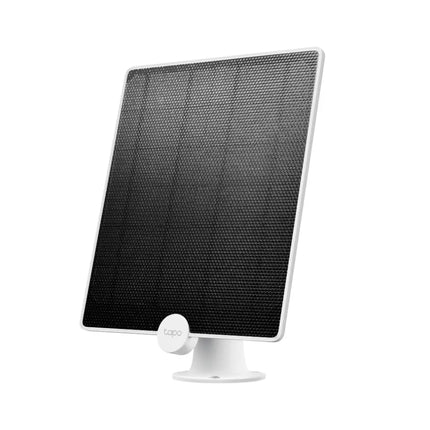 TP-Link Tapo A200 Solar Panel in white, designed for continuous charging of battery-powered security cameras.