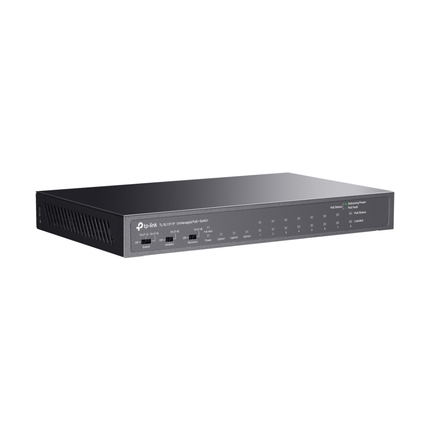 Front view of the TP-Link TL-SL1311P 8-port switch, optimized for security systems with a 65W total PoE power budget.