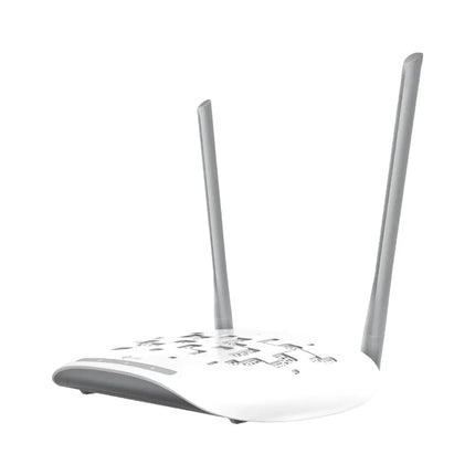 TP-Link TL-WA801N 300Mbps Wireless N Access Point in white, featuring two external antennas for home networking.