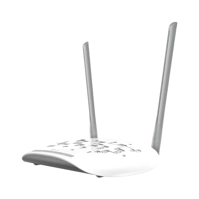 TP-Link TL-WA801N 300Mbps Wireless N Access Point in white, featuring two external antennas for home networking.