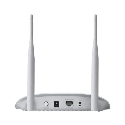 Diagram showcasing the flexible 30-meter passive Power over Ethernet PoE setup for the TP-Link TL-WA801N.