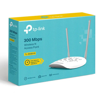 TP-Link TL-WA801N wireless access point being used in a home office to eliminate WiFi dead zones.