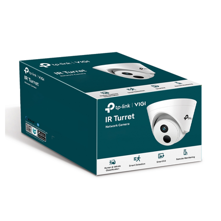 TP-Link VIGI 4MP IR turret network camera for indoor and outdoor surveillance.