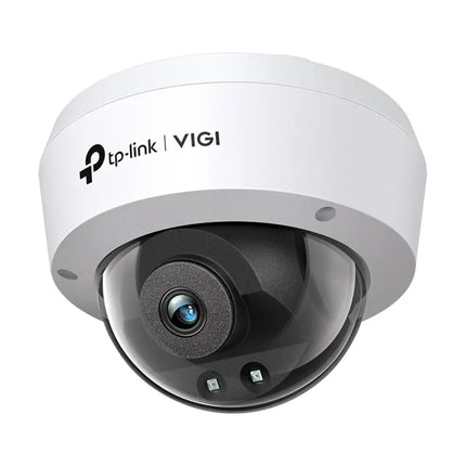 TP-Link VIGI C240I 4MP IR Dome Network Camera featuring a compact ceiling-mount design for indoor and outdoor security.