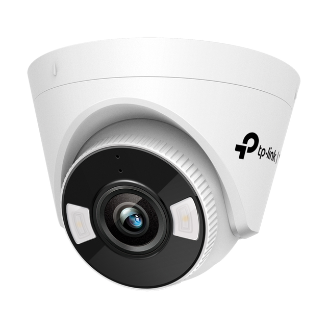 TP-Link VIGI C440 4mm lens 4MP Full-Colour Turret Network Camera featuring 24/7 color monitoring and smart AI detection.