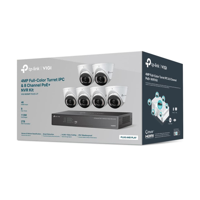 TP-Link VIGI NVR1008H-8MP 8-channel PoE+ NVR with 2TB HDD pre-installed