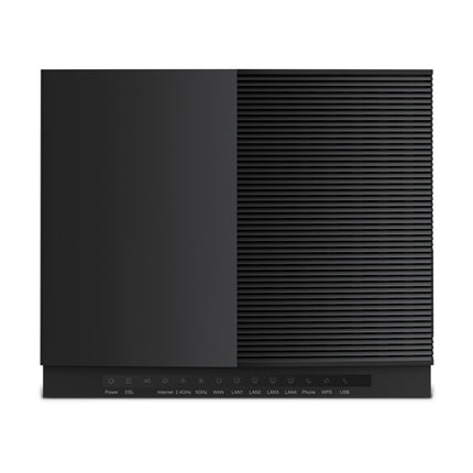 TP-Link VX420-G2h AX5400 hybrid Wi-Fi 6 modem router with integrated VoIP, featuring a sleek, upright white chassis.