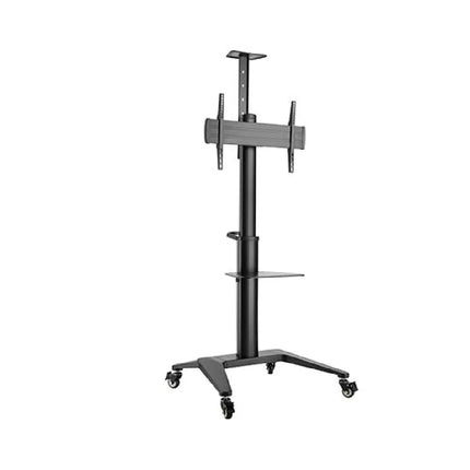 Brateck Ultra - Modern Aluminum TV Cart (Landscape/Portrait Orientation) Fit 37' - 70' Up to 70Kg - Black - CCTV Guru