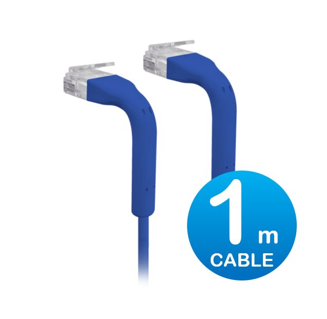 UniFi Patch Cable 1m Blue, Both End Bendable to 90 Degree, RJ45 Ethernet Cable, Cat6, Ultra - Thin 3mm Diameter U - Cable - Patch - 1M - RJ45 - BL - CCTV Guru