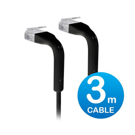 Ubiquiti UniFi ultra-thin Cat6 patch cable black, bendable RJ45