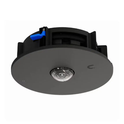 Low-profile ceiling integration of the Ubiquiti G6 Pro 360 camera using the UACC-G6-Pro-360-FM mount.