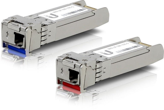 Ubiquiti UFiber SFP+ Single - Mode Module 10G BiDi 2 - pack - Same 10Gbps speed, Less Cable Required (Single Strand and LC Connector) - CCTV Guru