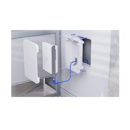 Ubiquiti U7 Pro Wall access point installed flush with wall using UACC-U7-Pro-Wall-FM accessory