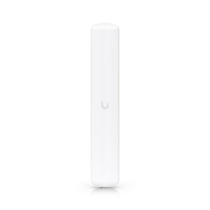 Ubiquiti LiteBeam AC 5GHz airMAX access point radio in white, showing the front of the 16dBi 120-degree sector antenna panel.
