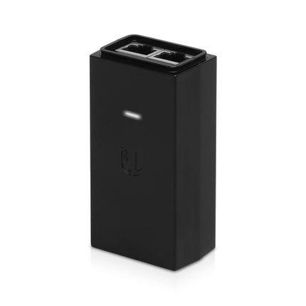 Ubiquiti POE-24-12W 24VDC 0.5A Passive PoE Injector front view with status LED indicator