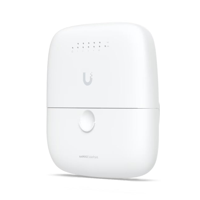 Ubiquiti SunMAX SolarPoint SM-SP-40 NDAA compliant weatherproof solar MPPT charge controller and PoE switch front view