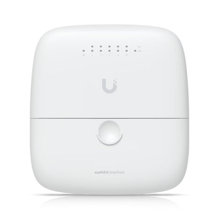 Ubiquiti SunMAX SolarPoint SM-SP-40 off-grid solar installation powering an airMAX bridge and IP camera