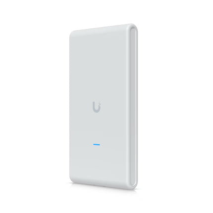 Ubiquiti U6-Mesh-Pro mounted securely to an outdoor pole using heavy-duty mounting hardware