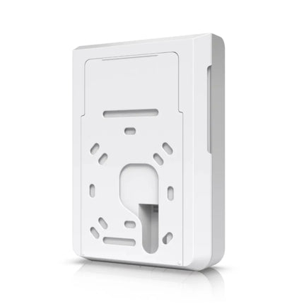 Side profile view showing the slim, low-profile design of the UniFi U7 Pro Wall access point installed on a flat surface.