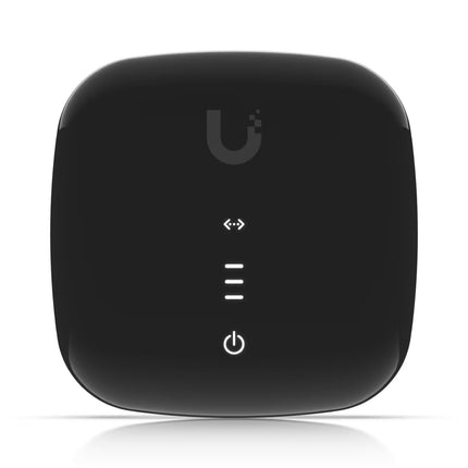 Ubiquiti UACC-AE showing dual RJ45 GbE ports for input and output PoE extension