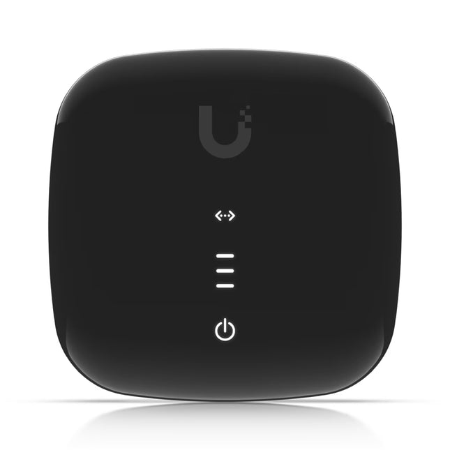 Ubiquiti UACC-AE showing dual RJ45 GbE ports for input and output PoE extension