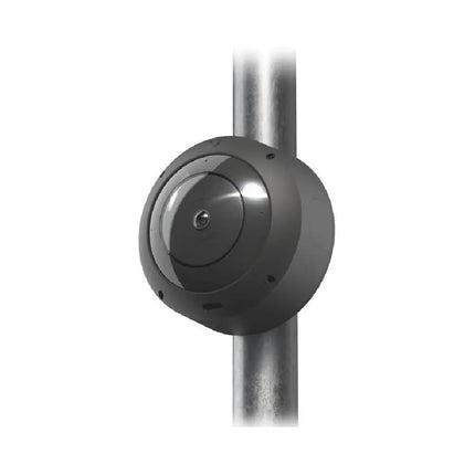 Ubiquiti UACC-AI-360-JB mounting base installed on a commercial ceiling with a connected security camera.