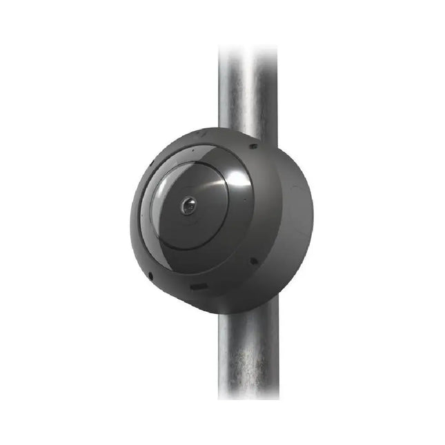 Ubiquiti UACC-AI-360-JB mounting base installed on a commercial ceiling with a connected security camera.