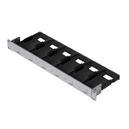 Ubiquiti UACC-AI-Port-RM 1U rack mount front profile showing multi-port housing slots for UniFi AI hardware.