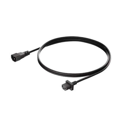 Ubiquiti UACC-Cable-C13-C14 braided power cable shown coiled for enterprise rack installation.