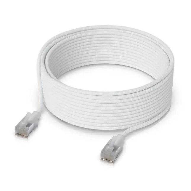 Ubiquiti UACC-Cable-C6A-CMP Cat6A plenum-rated box cable roll packaging viewed from the front.