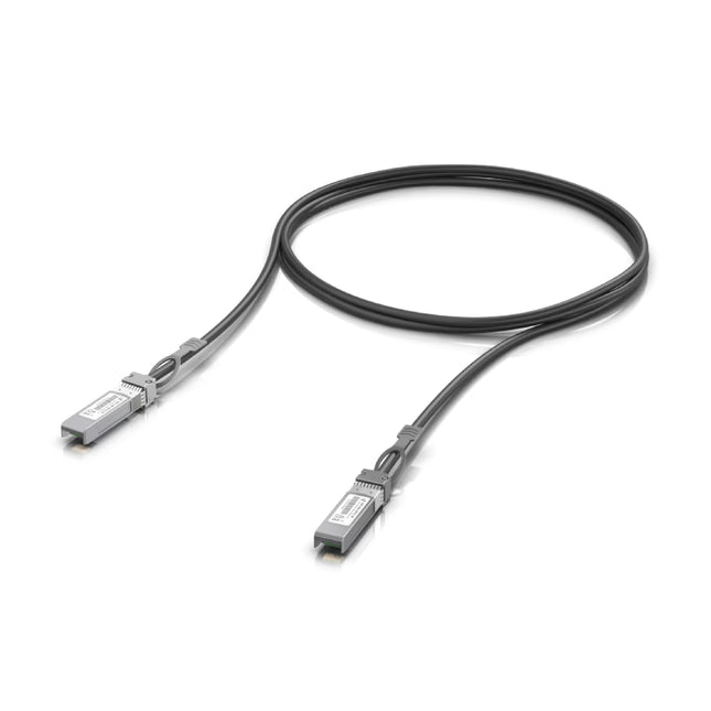 Ubiquiti UACC-DAC-SFP10-1M NDAA compliant 1-meter 10Gbps SFP+ direct attach copper cable front view