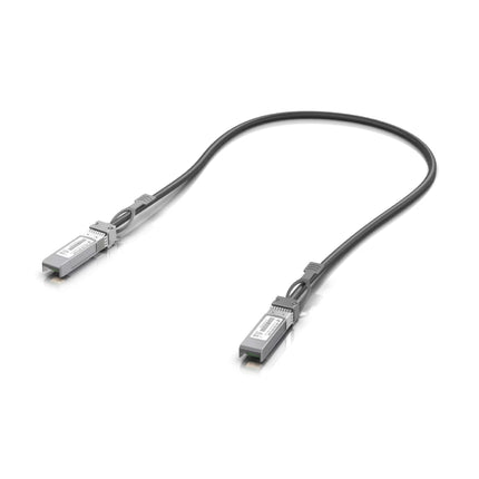 Ubiquiti UACC-DAC-SFP28-0.5M NDAA compliant 0.5-meter 25Gbps SFP28 direct attach copper cable front view