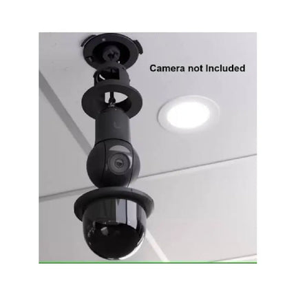 Close-up of the durable black polycarbonate housing and stealth tinted dome.