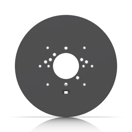 Front view of the Ubiquiti UACC-GB-Plate gang box mounting plate in black color options.