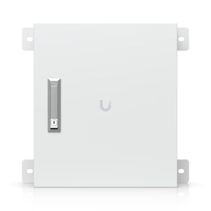 Internal mounting plate of Ubiquiti UACC Junction Utility showing hardware layout dimensions