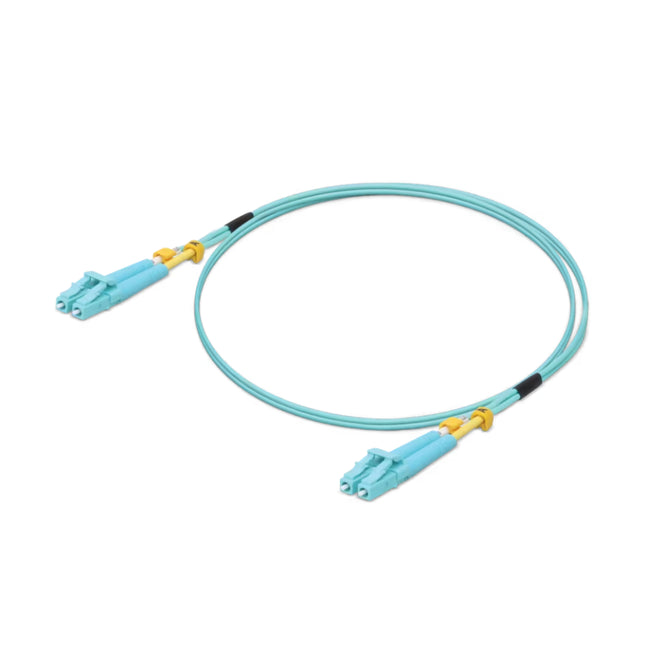 Ubiquiti UACC-OFC-MM-2M multi-mode optical fiber patch cable view.