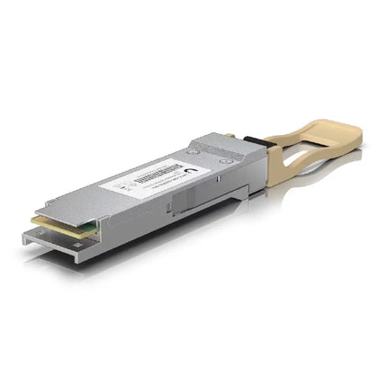 Ubiquiti UACC-OM-QSFP28-SR4 100G multi-mode optical transceiver module front profile view