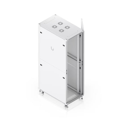 Ubiquiti UACC 42U server cabinet with removable side access panels open