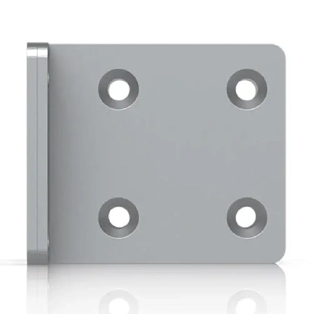 Ubiquiti UACC-Rack-Ear replacement brackets angled view showing robust steel construction.