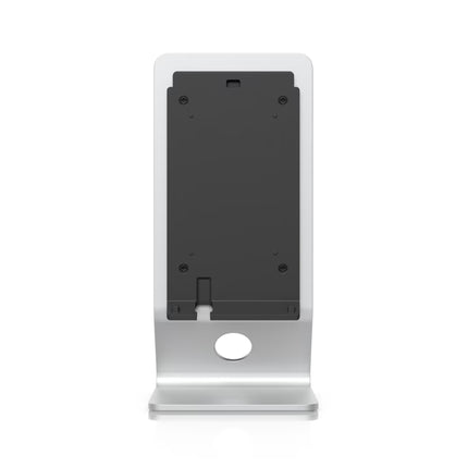 Ubiquiti UniFi U7 Pro Max Wall access point mounted on UACC-U7-Pro-XG-Wall-TS desktop stand