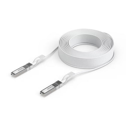Ubiquiti UACC-Uplink-SFP28-30M 30m active optical 25Gbps cable coiled view