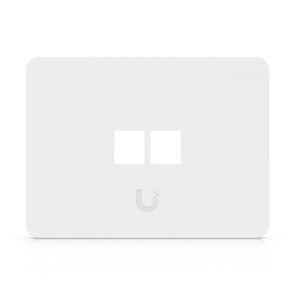 Ubiquiti UACC-WP-Keystone-H-2P horizontal dual-port keystone wall plate front view