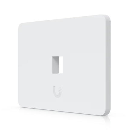 Ubiquiti horizontal keystone wall plate mounted flush on wall outlet