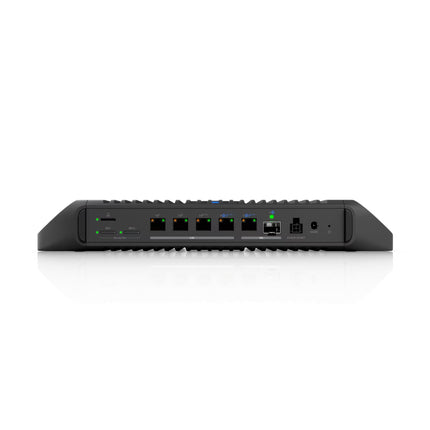 Ubiquiti UCG-Industrial heavy-duty DC terminal block power connector and heat sink housing