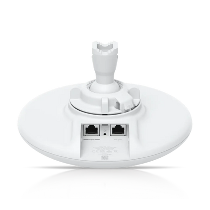 UniFi UDB-Pro wireless bridge pole-mounted outdoors for a building-to-building point-to-point link