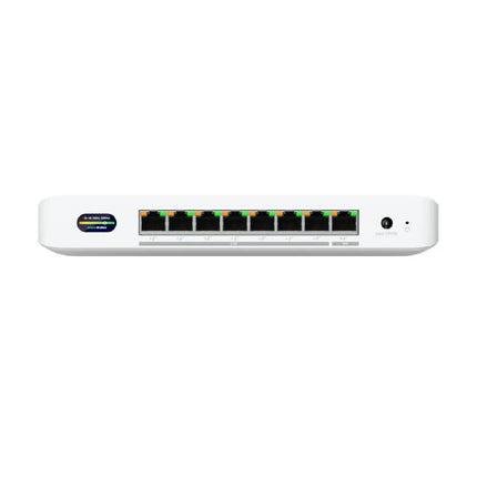 Ubiquiti UDB-Switch enterprise desktop switch front view showing port layout.