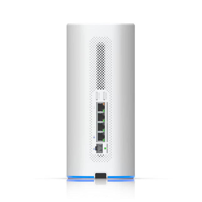 Ubiquiti UDR-5G-Max SIM card slot, external antenna connectors, and high-speed Ethernet ports