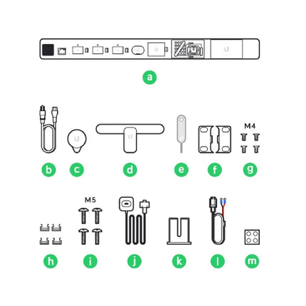 Rear panel of Ubiquiti UISP-P-Pro displaying Power TransPort output ports, dual AC inputs, and battery backup terminals.