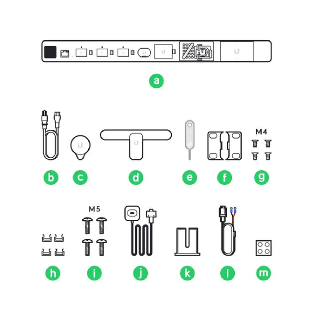 Rear panel of Ubiquiti UISP-P-Pro displaying Power TransPort output ports, dual AC inputs, and battery backup terminals.